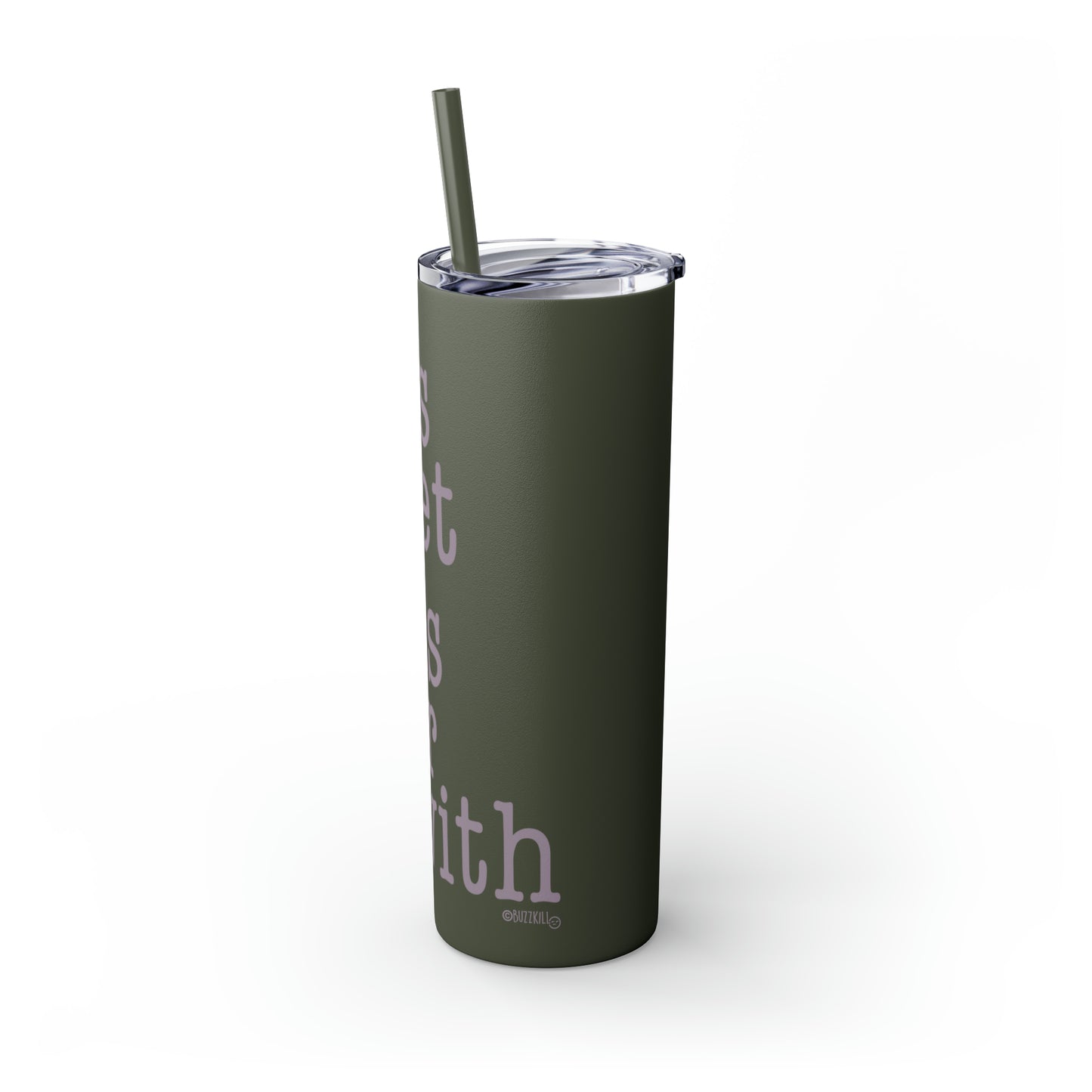 Let's Get This Over With - Skinny Tumbler with Straw, 20oz