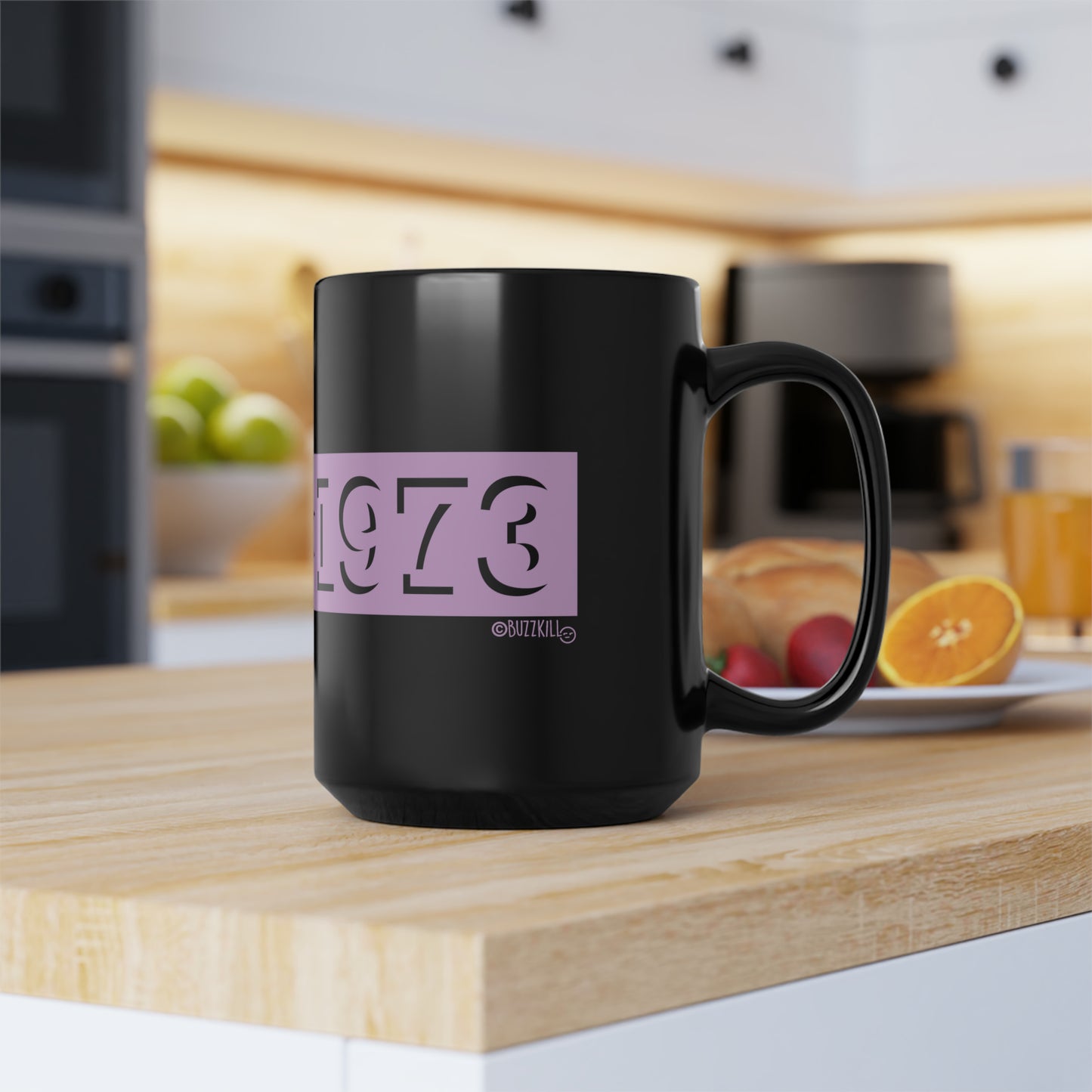 Roe V. Wade Date - Black Mug, 15oz