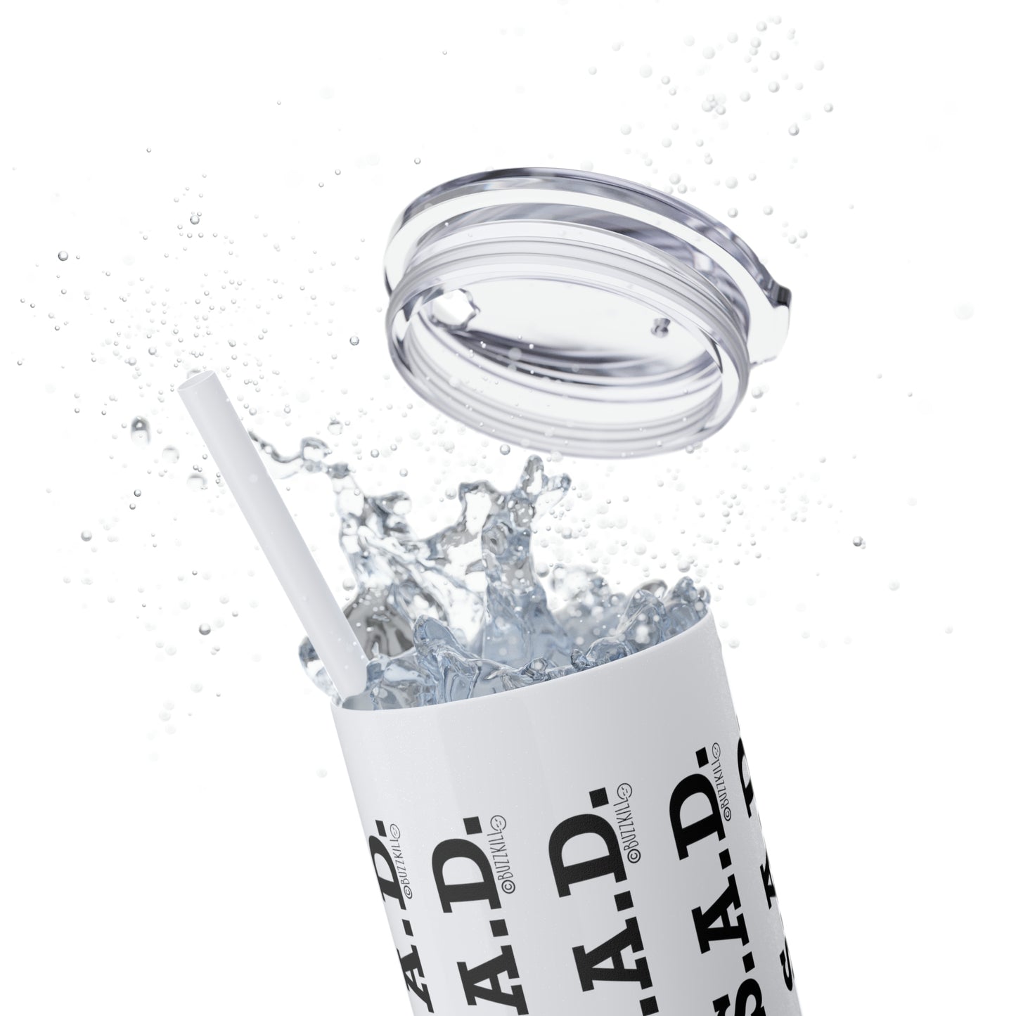 G.O.P. Can S.A.D. - Skinny Tumbler with Straw, 20oz
