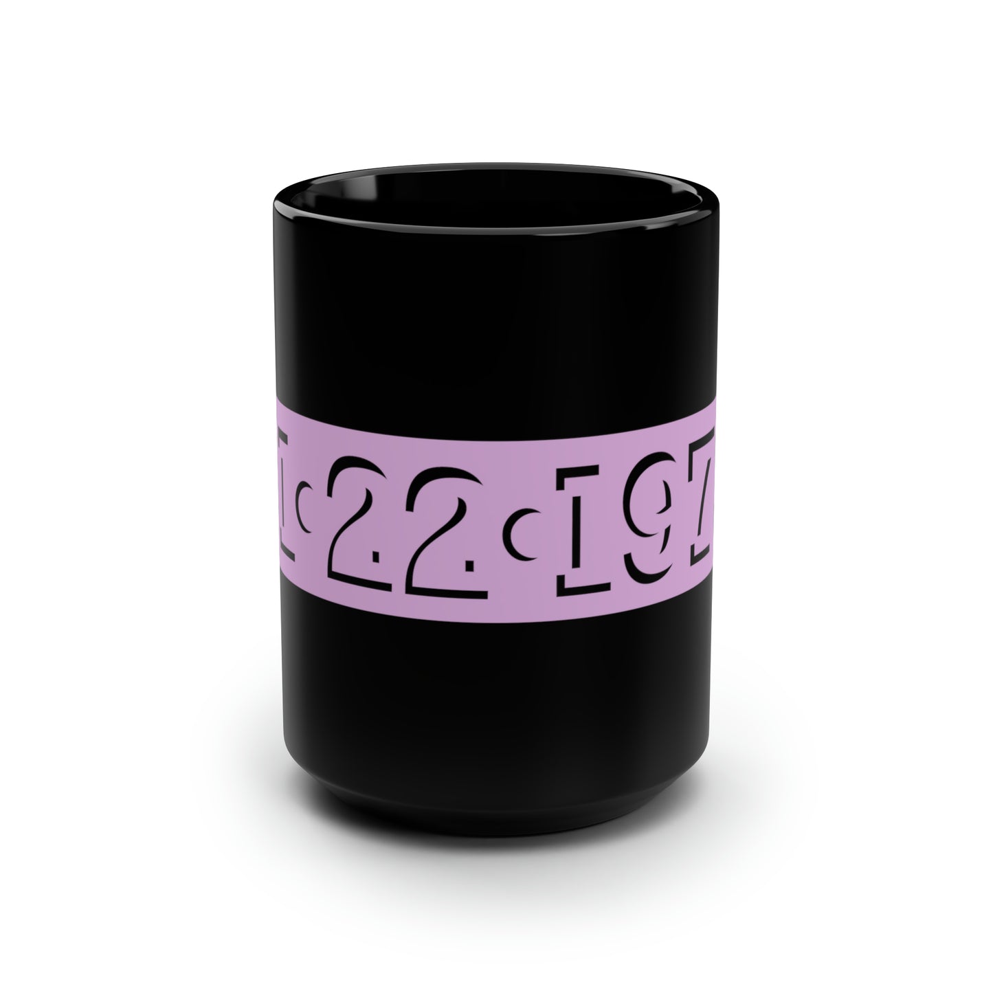 Roe V. Wade Date - Black Mug, 15oz
