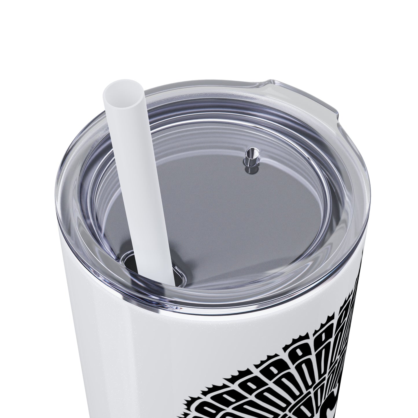 Don't Eat Your Fucking Friends - Skinny Tumbler with Straw, 20oz