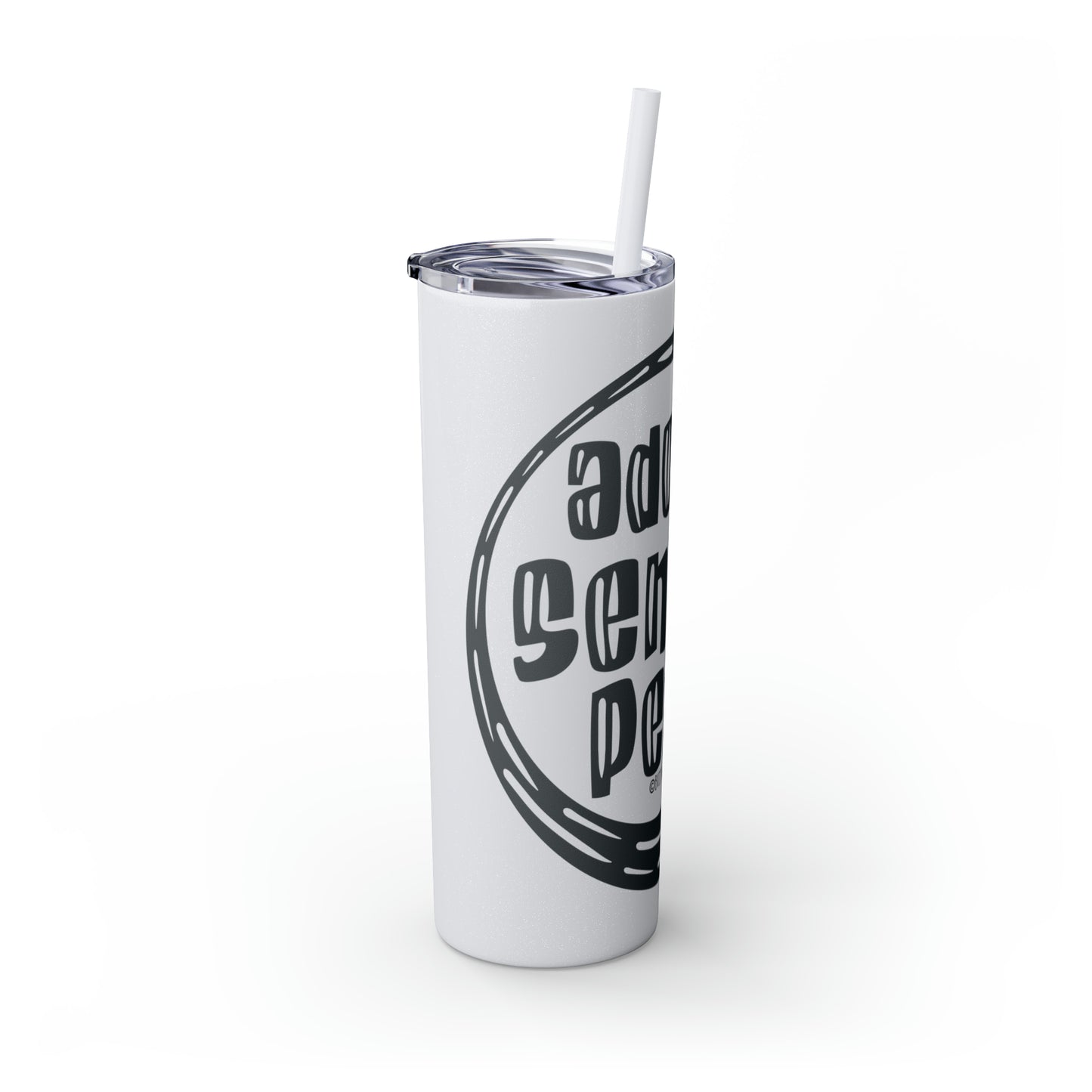 Adopt Senior Pets - Skinny Tumbler with Straw, 20oz
