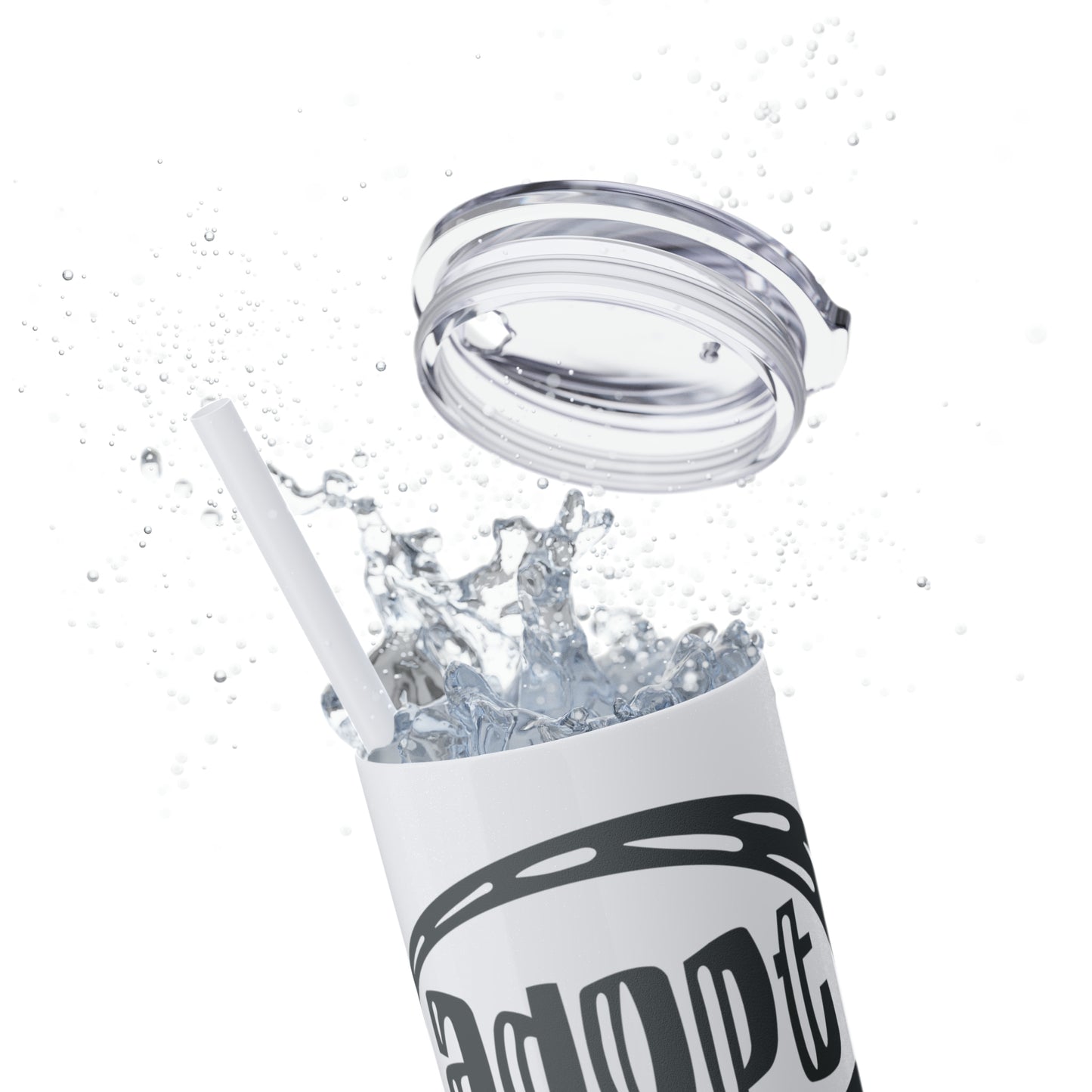 Adopt Senior Pets - Skinny Tumbler with Straw, 20oz