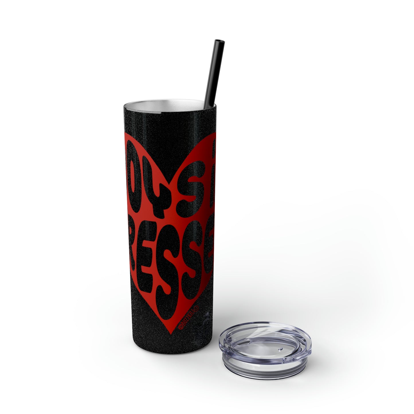 Boys In Dresses Heart - Skinny Tumbler with Straw, 20oz