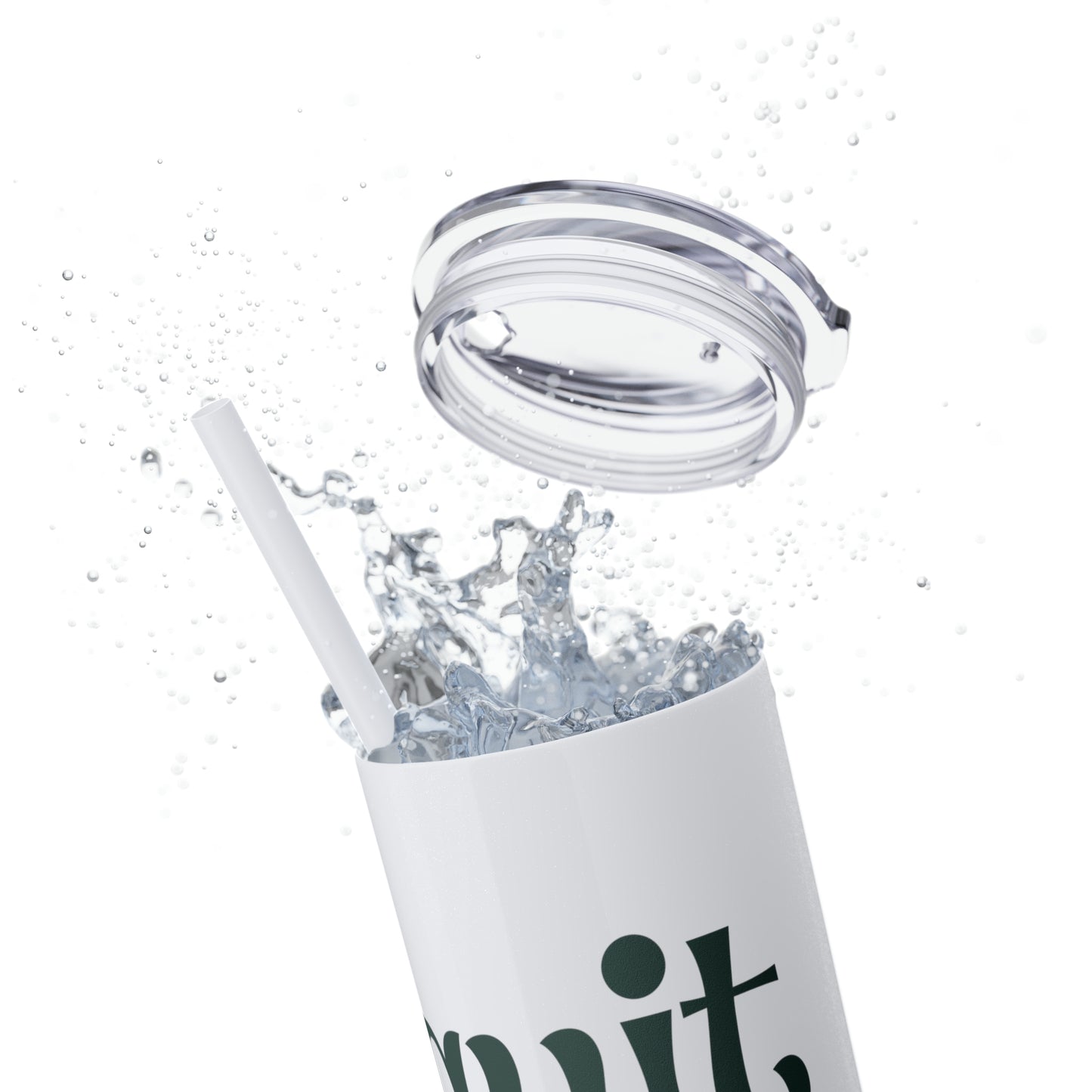 Quit Your Job - Skinny Tumbler with Straw, 20oz