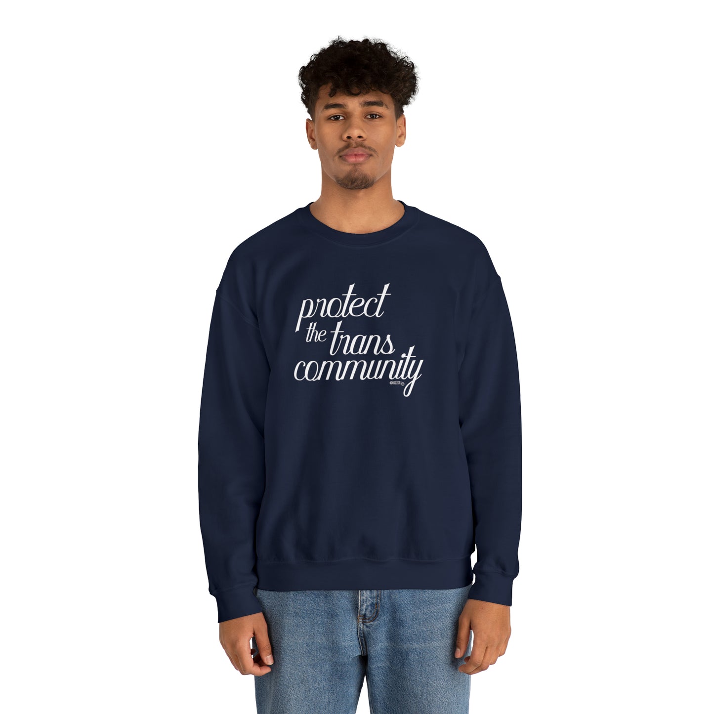 Protect The Trans Community - Unisex Heavy Blend™ Crewneck Sweatshirt