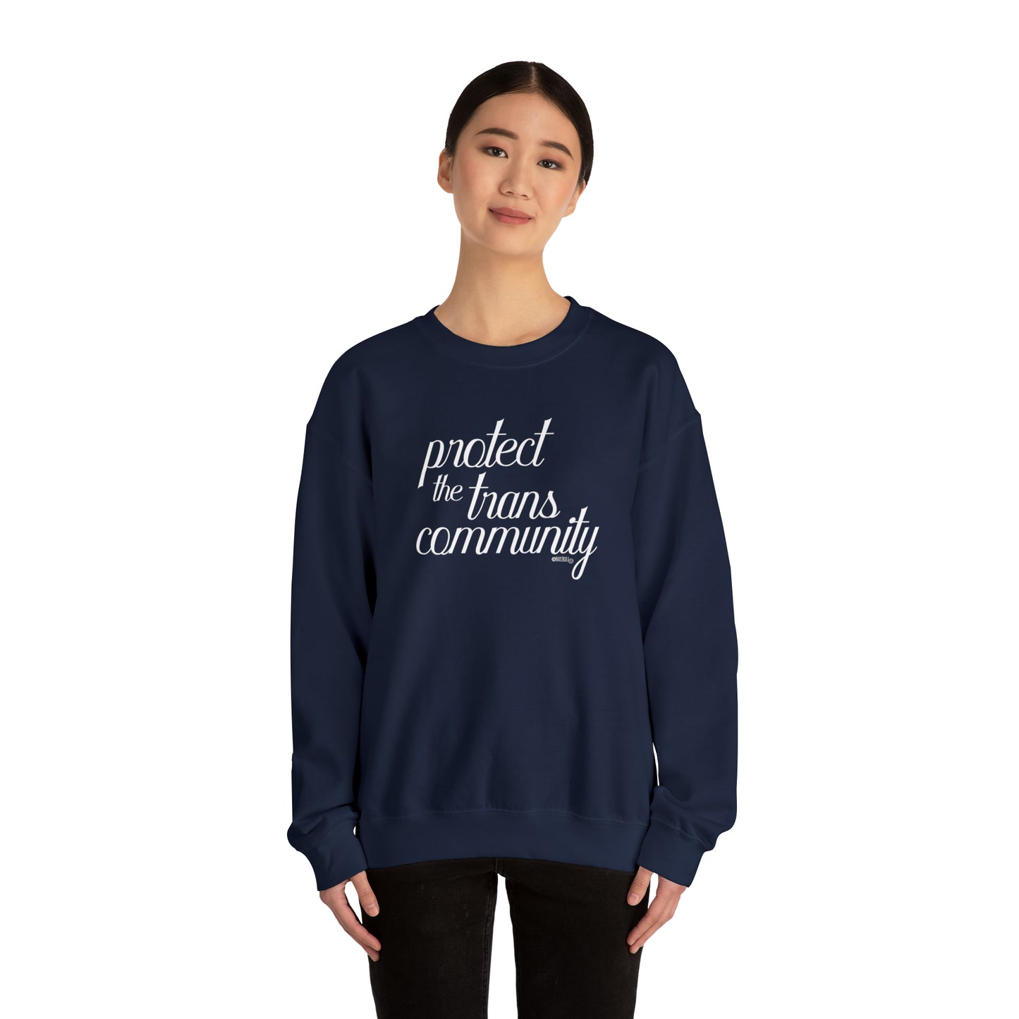 Protect The Trans Community - Unisex Heavy Blend™ Crewneck Sweatshirt