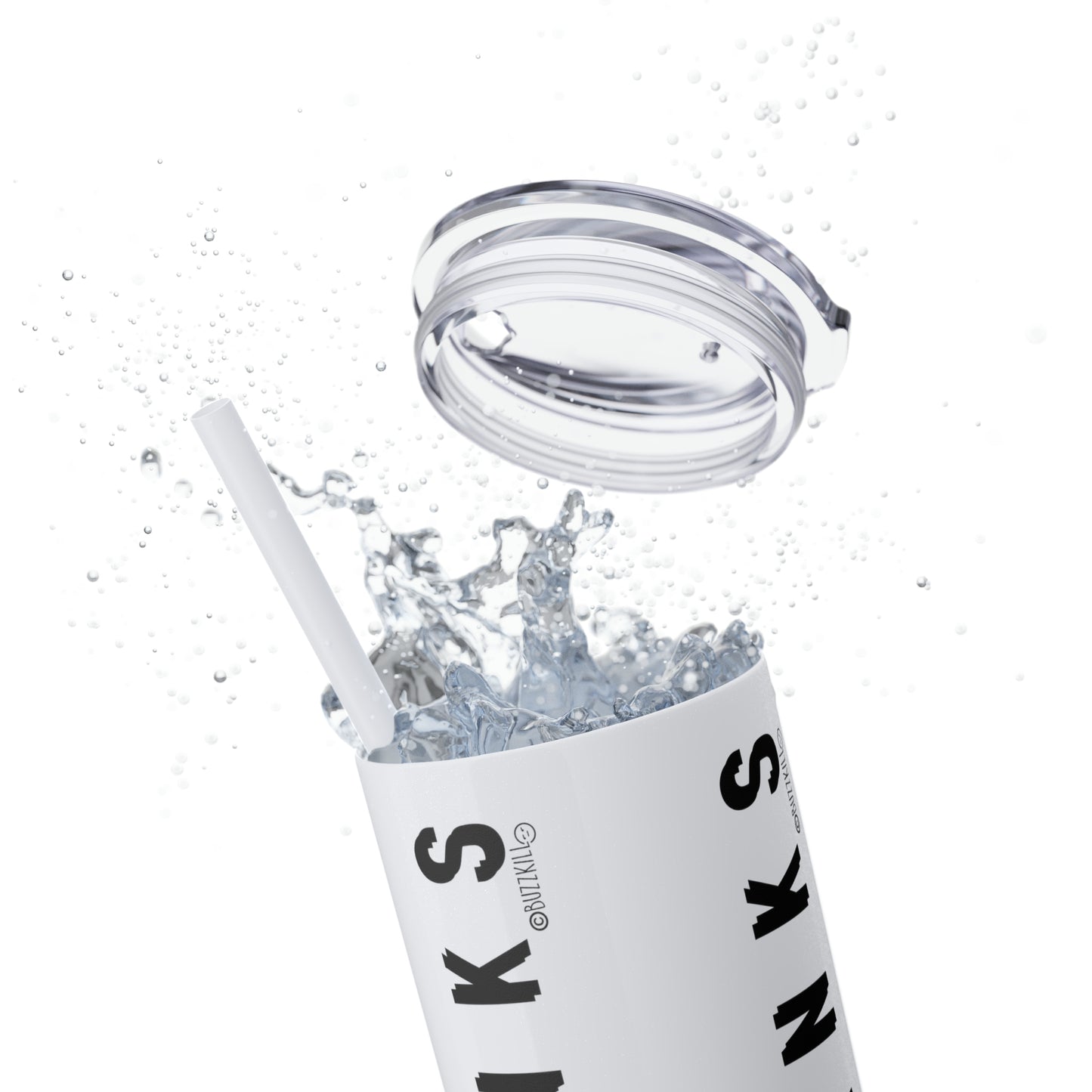 No Thanks - Skinny Tumbler with Straw, 20oz