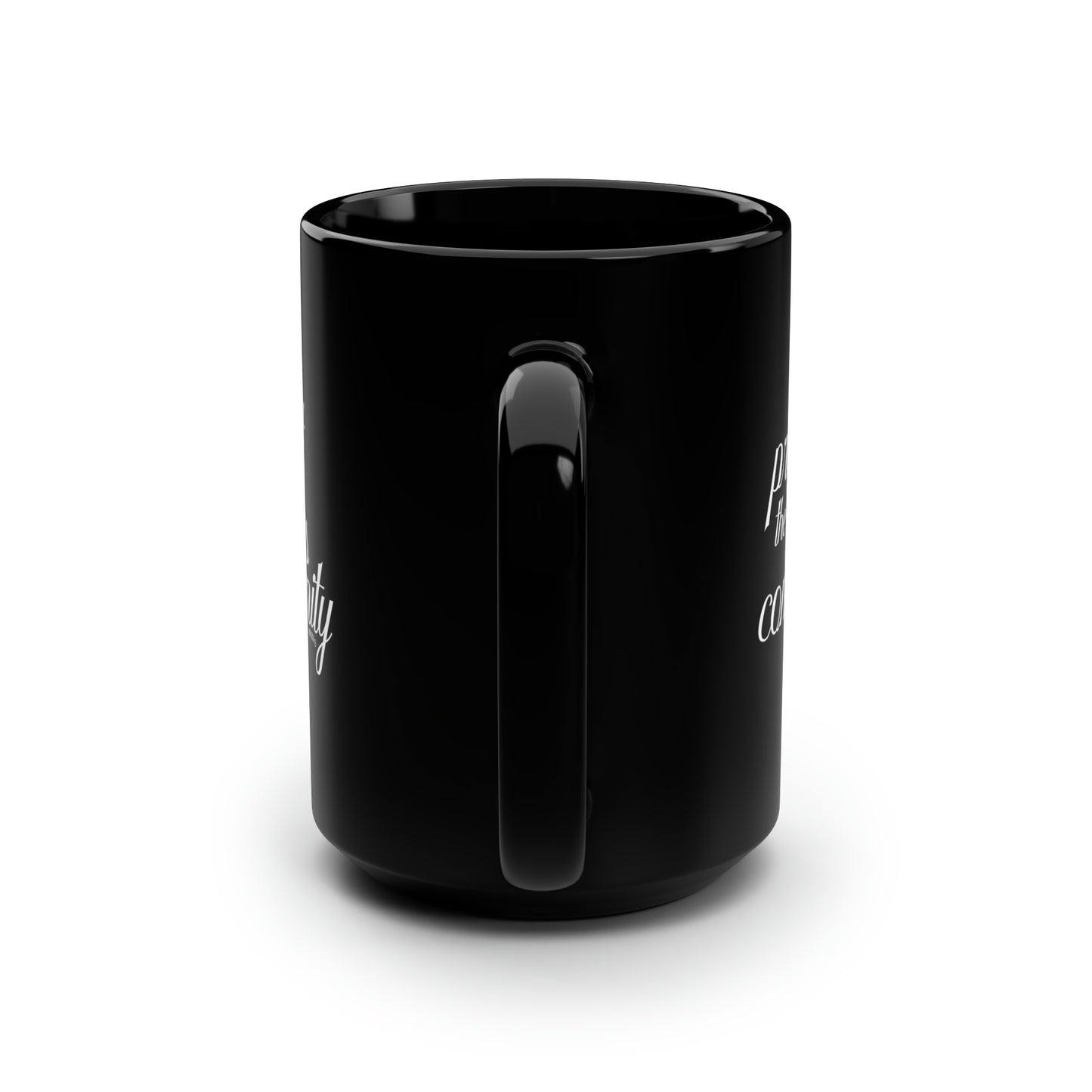 Protect The Trans Community - Black Mug, 15oz