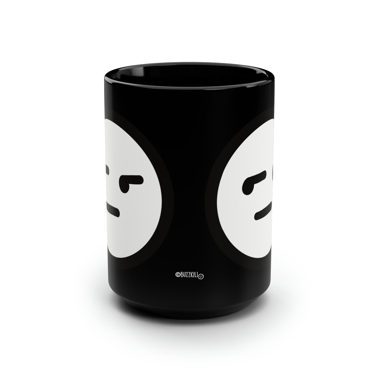 Buzzkill Face - Black Mug, 15oz