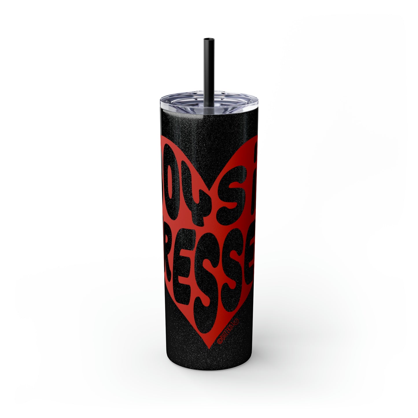 Boys In Dresses Heart - Skinny Tumbler with Straw, 20oz