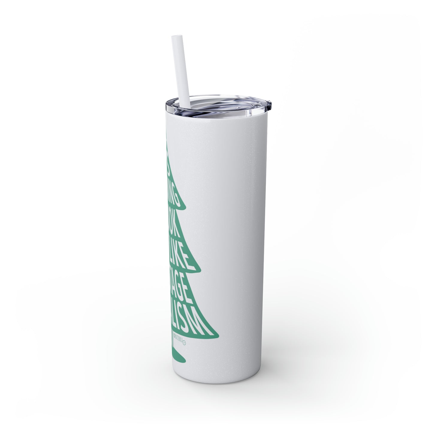 Late Stage Capitalism - Skinny Tumbler with Straw, 20oz