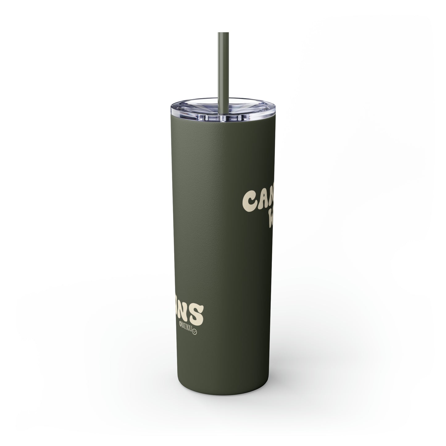 Can We Not With The Guns - Skinny Tumbler with Straw, 20oz