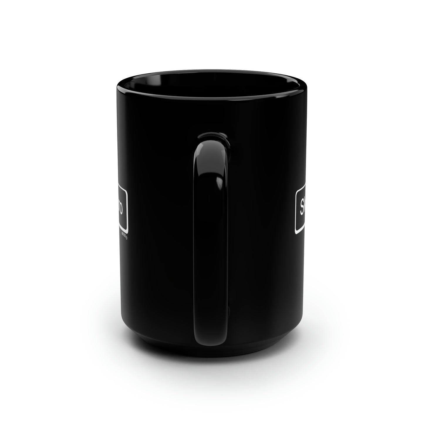 Skip Intro Button - Black Mug, 15oz