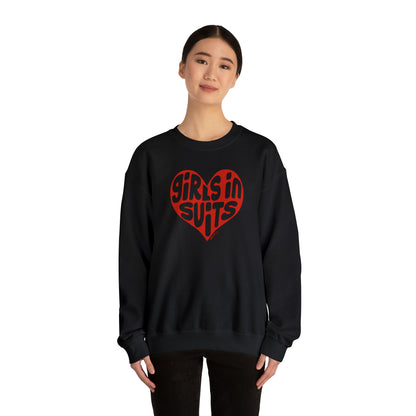 Girls In Suits Heart - Unisex Heavy Blend™ Crewneck Sweatshirt