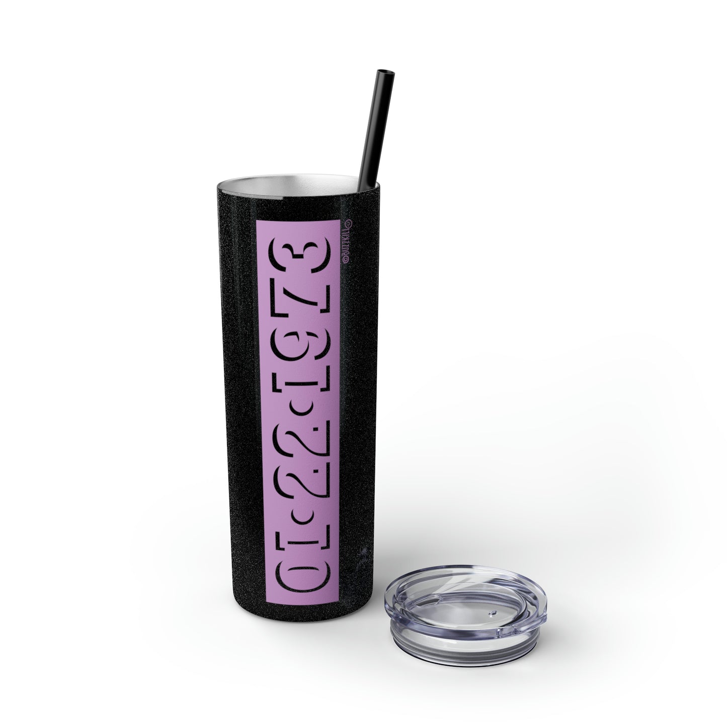 Roe V. Wade Date - Skinny Tumbler with Straw, 20oz