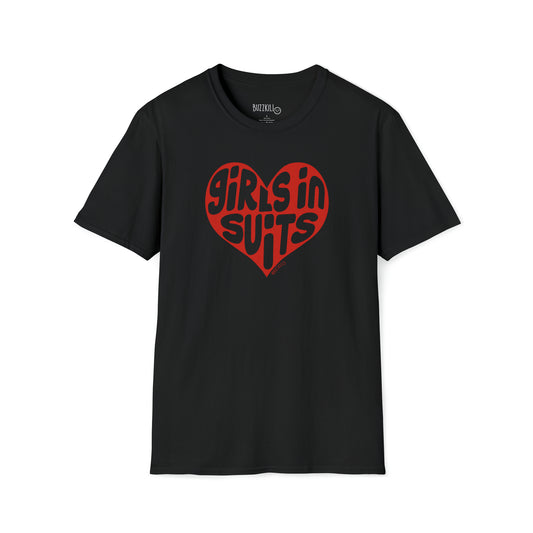 Girls In Suits Heart - Unisex Softstyle Tee