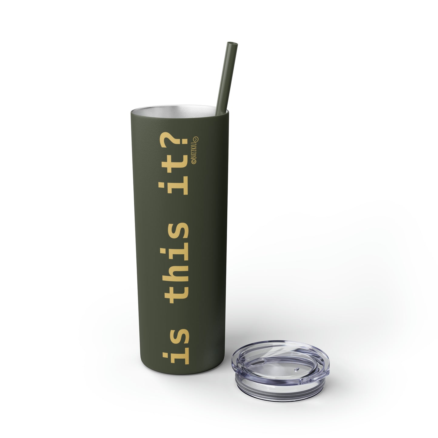 Is This It? - Skinny Tumbler with Straw, 20oz