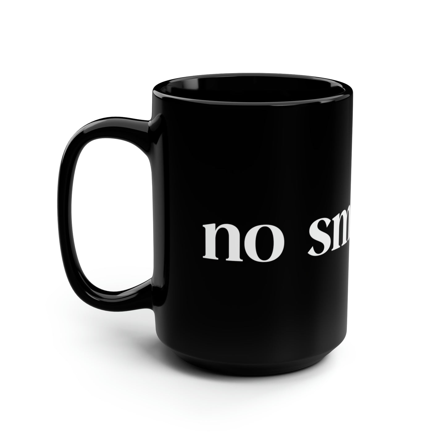 No Small Talk - Black Mug, 15oz